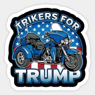 Trike Bikers For Trump Sticker